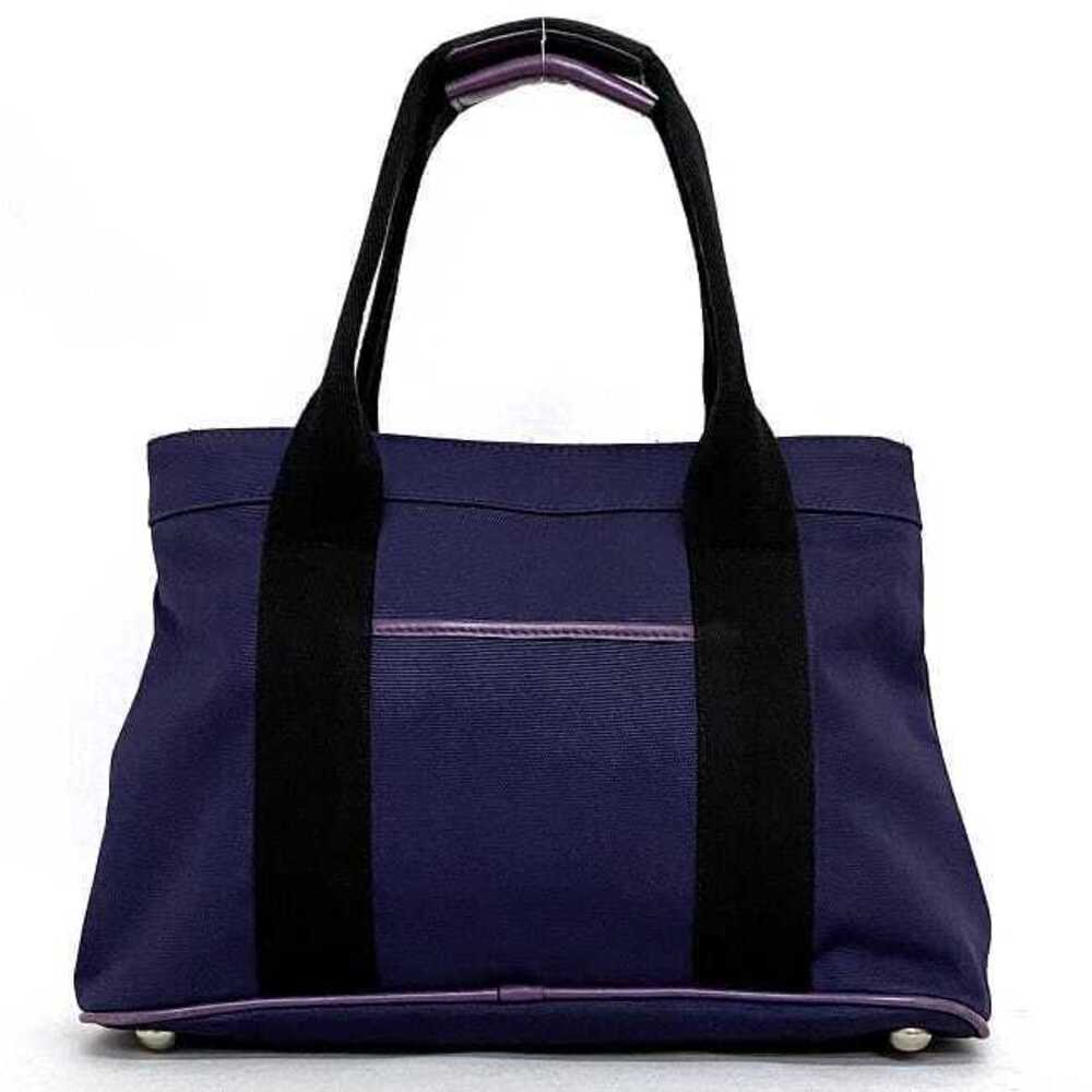 Loewe Bag Logo Anagram Leather Canvas Purple Tote View 3